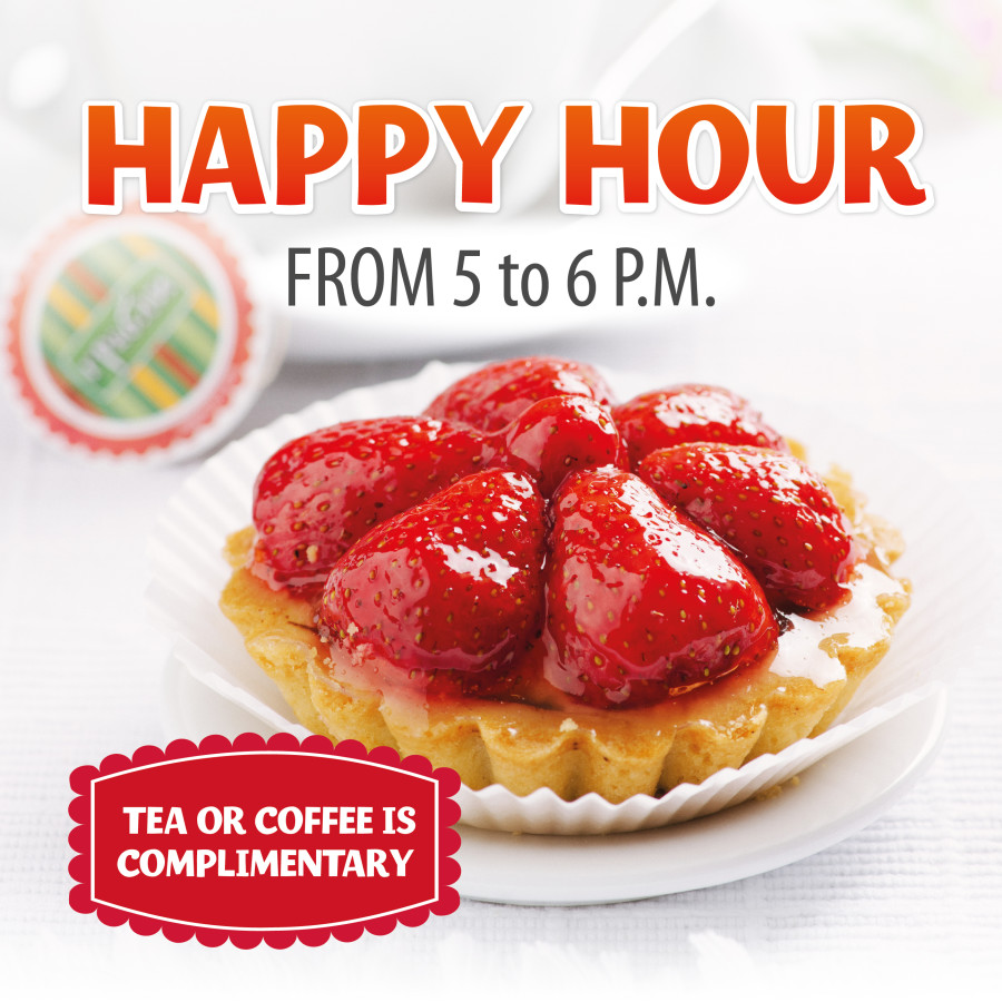 HAPPY HOUR <br /> from 5 to 6 p.m.